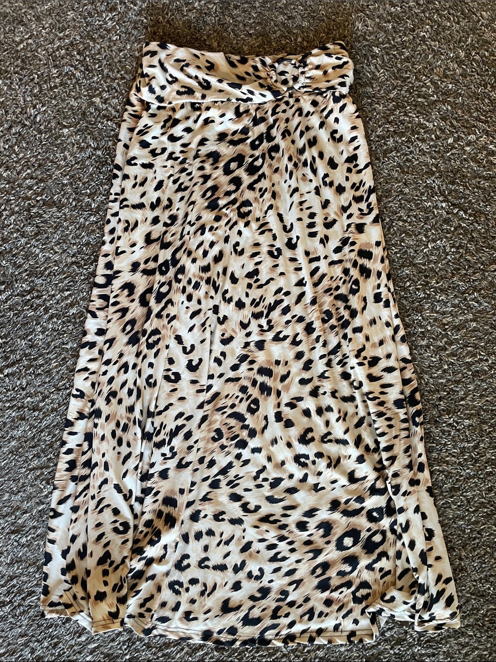 Leopard Print Maxi Skirt